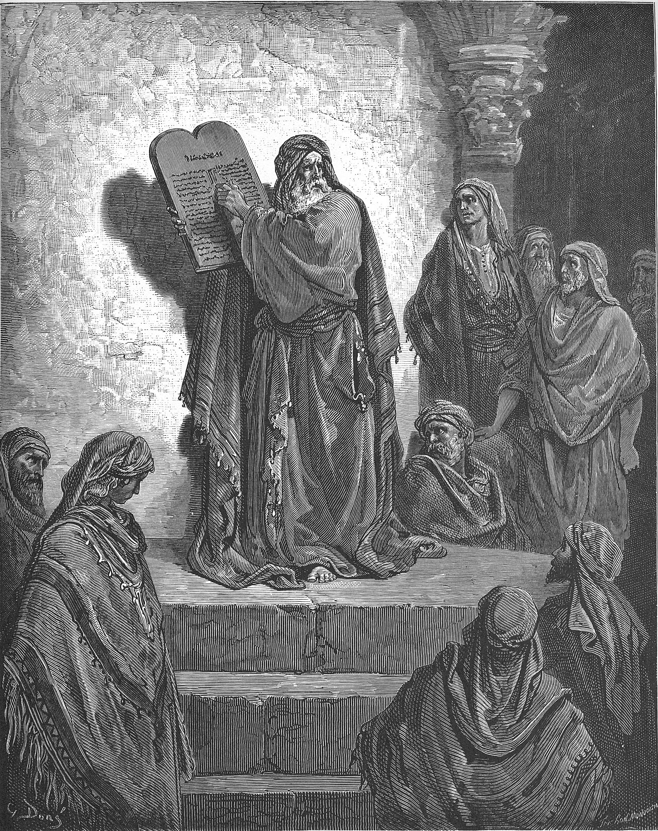 Western biblical artwork: Ezra reads the Law to the people