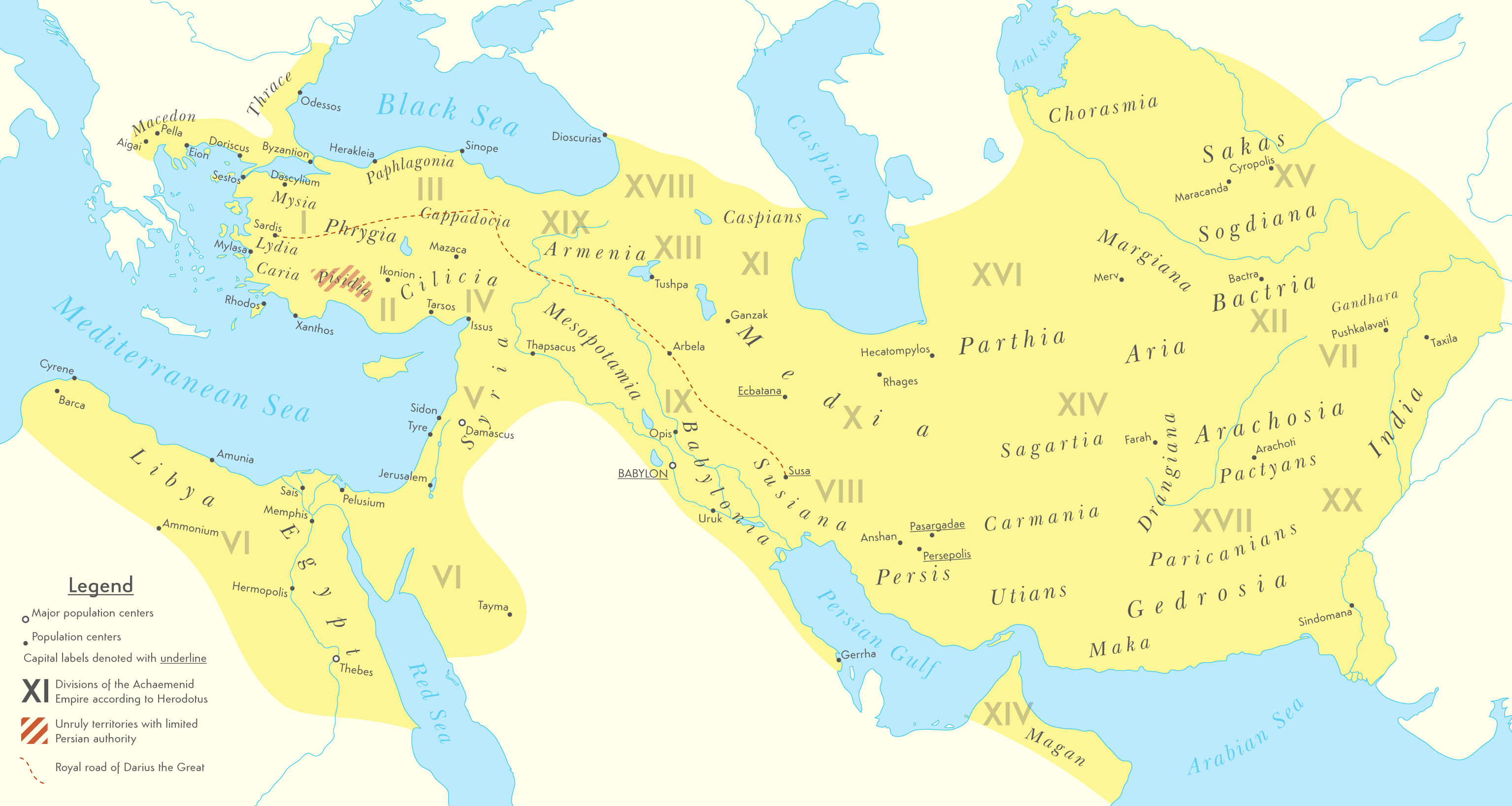 Achaemenid Empire around 500 BCE