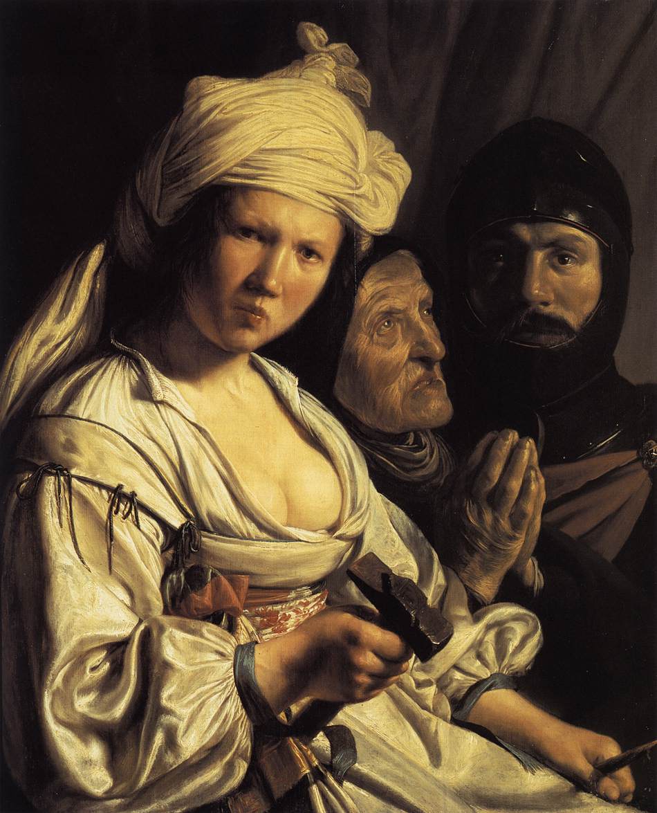 Public-domain painting of Jael, Deborah, and Barak