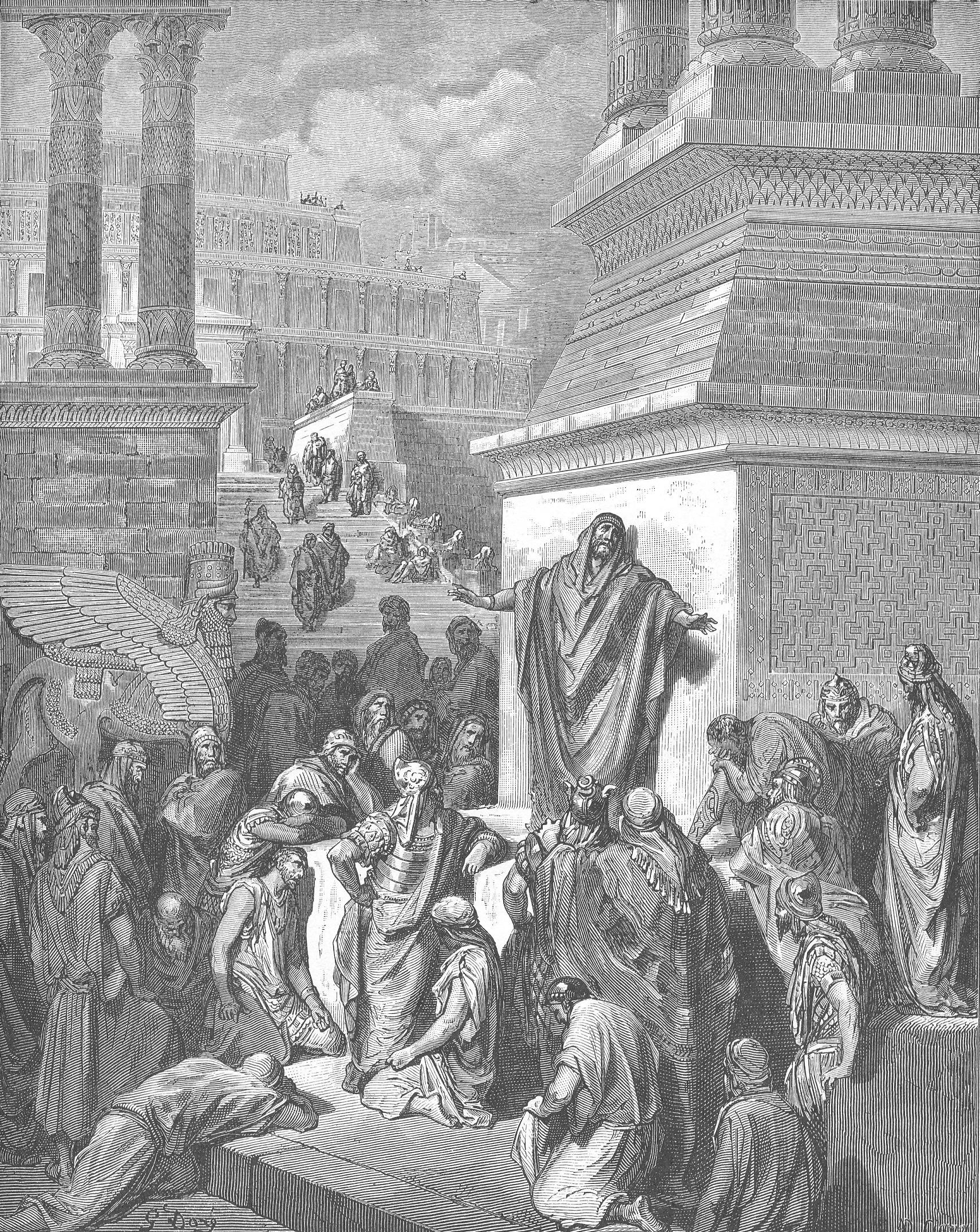 Gustave Dore, Jonah preaching to Nineveh