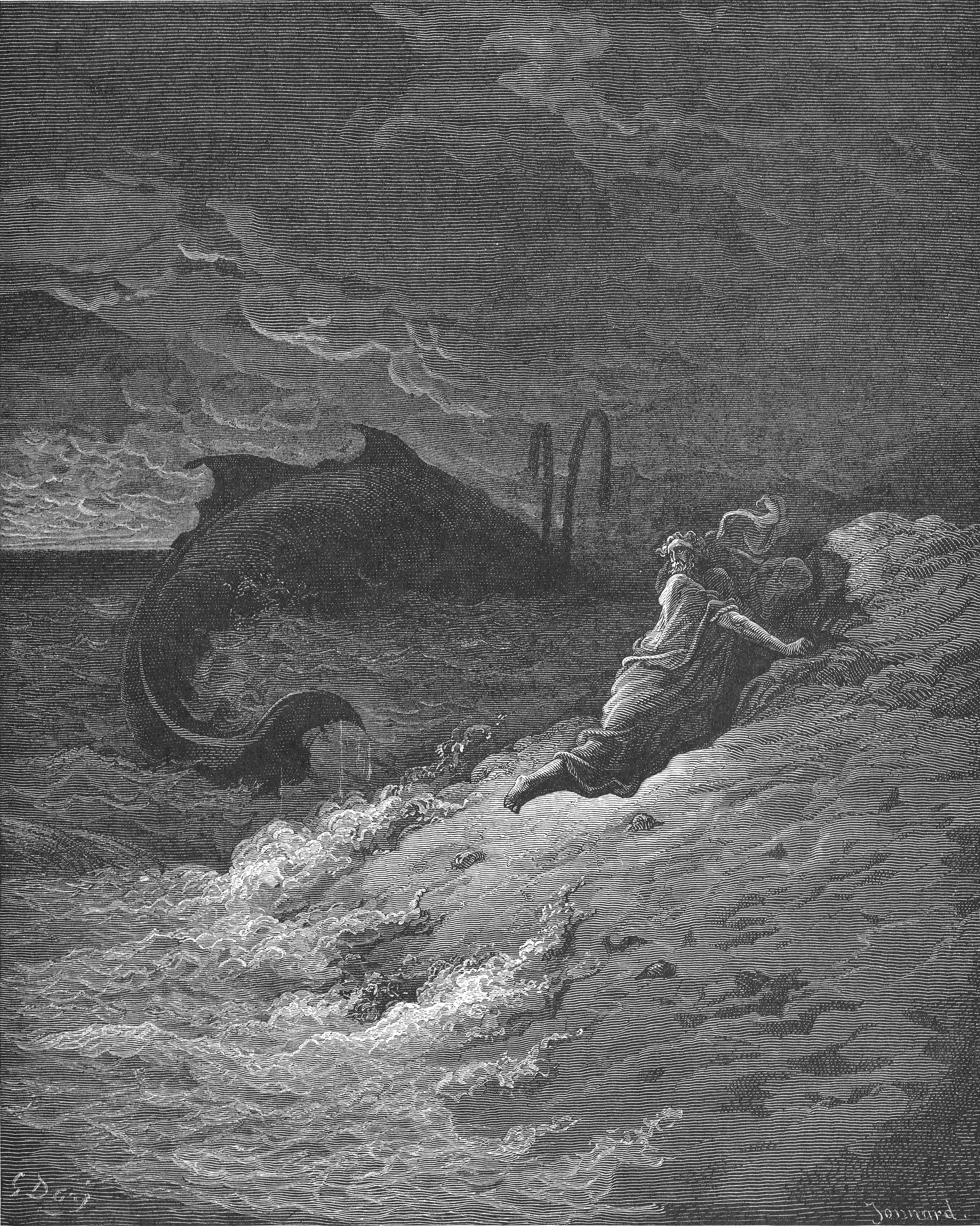 Gustave Dore, Jonah is spewed forth by the whale