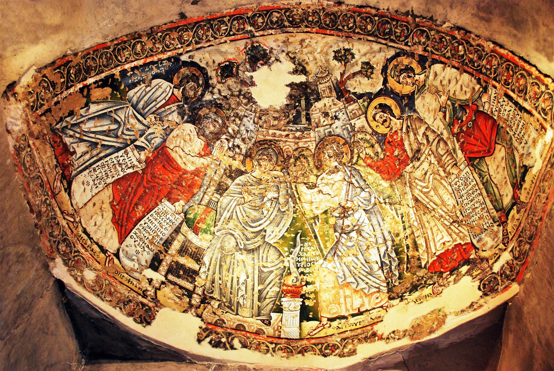 Annunciation fresco at the Syrian Monastery