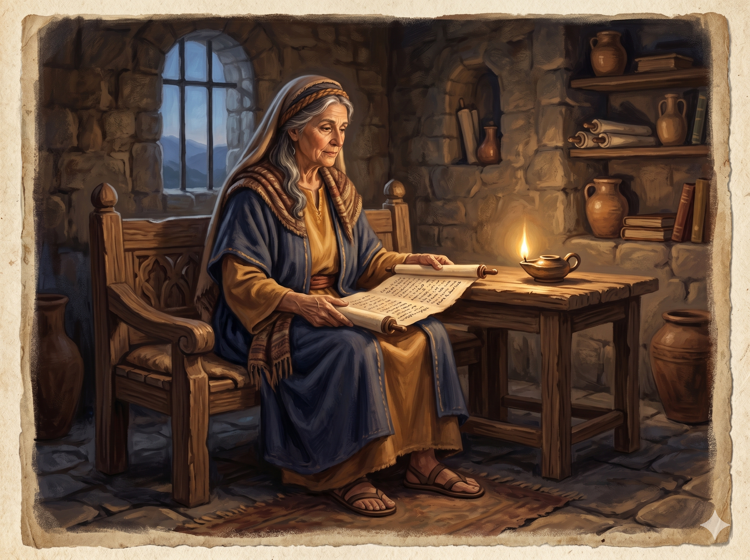Huldah the prophetess - realistic - gemini