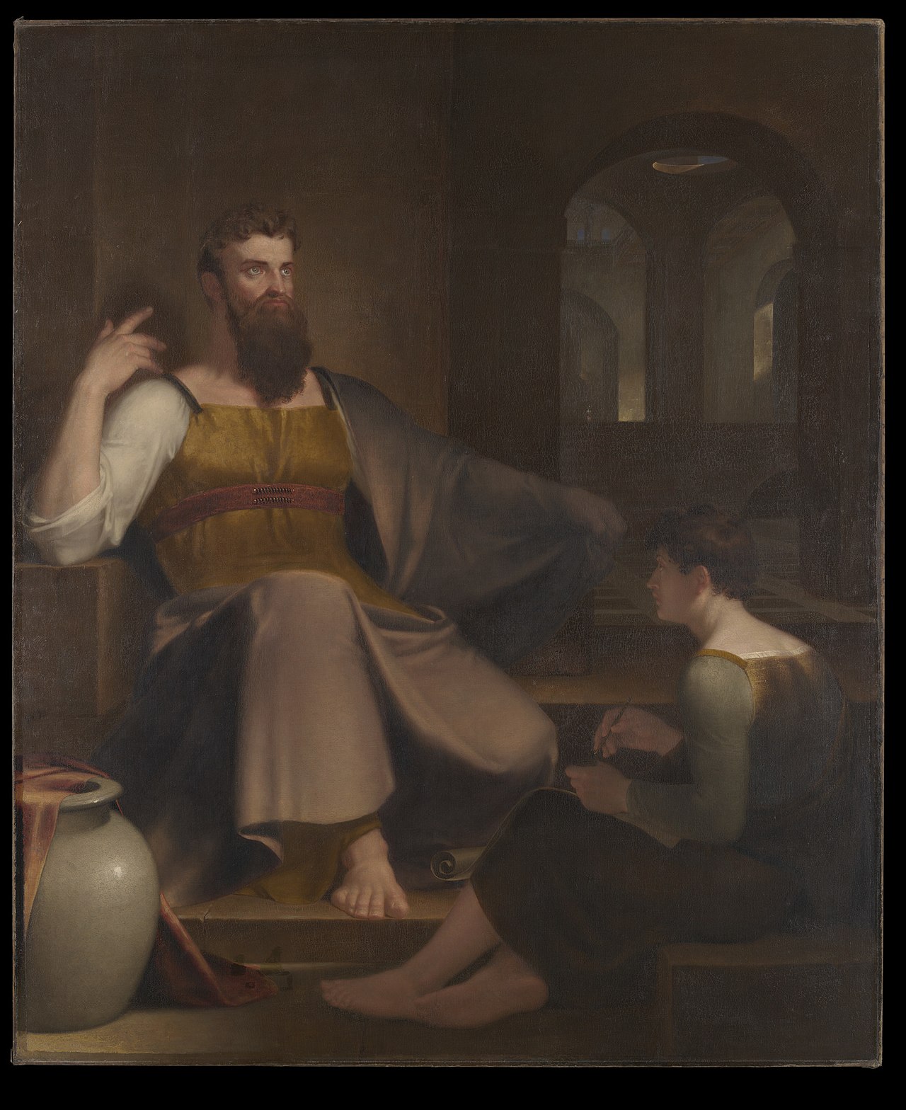 Jeremiah dictating to Baruch