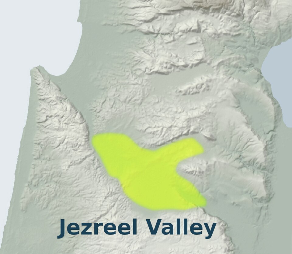 Jezreel Valley map