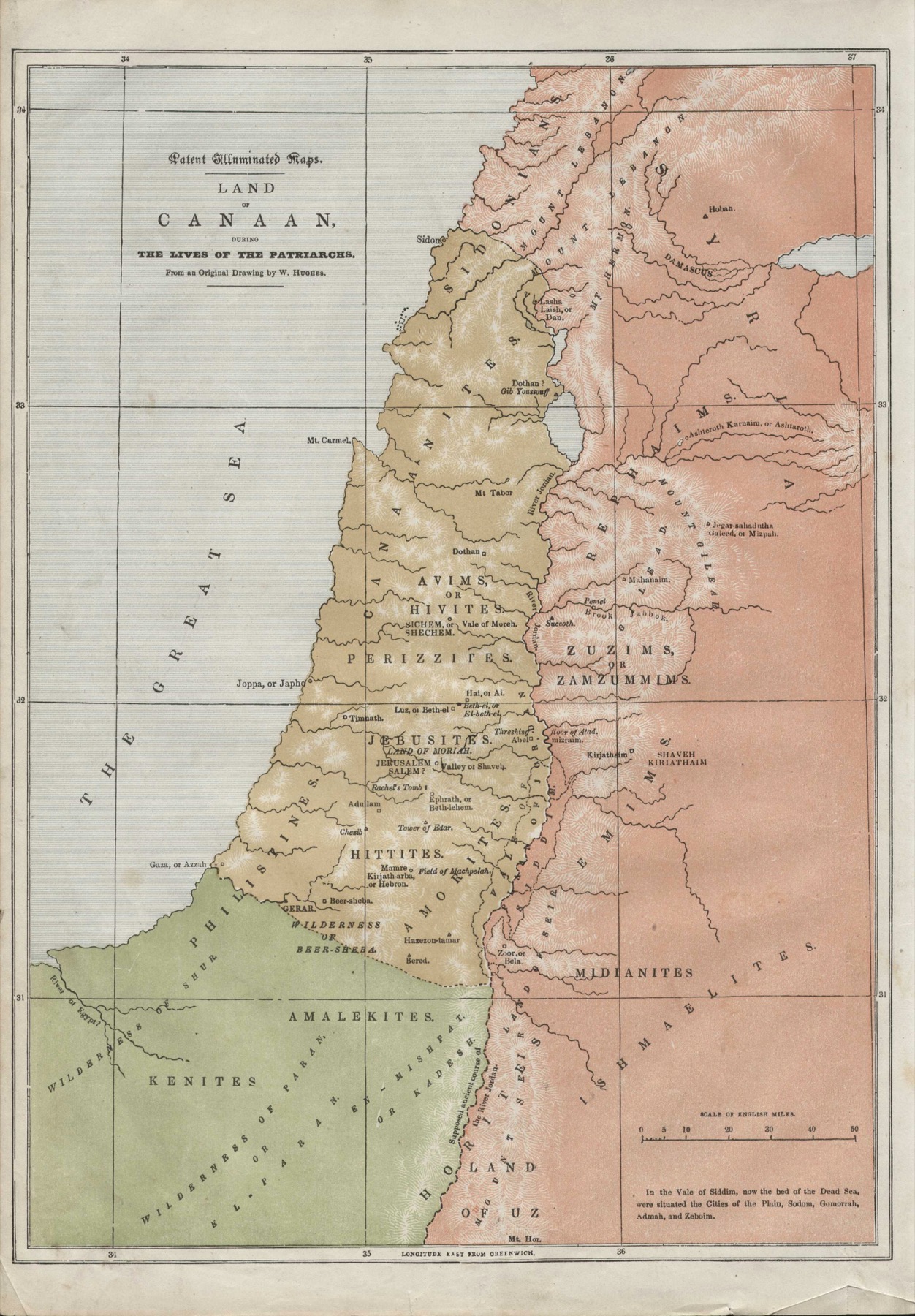 Land of Canaan during the lives of the Patriarchs, W. Hughes, 1838