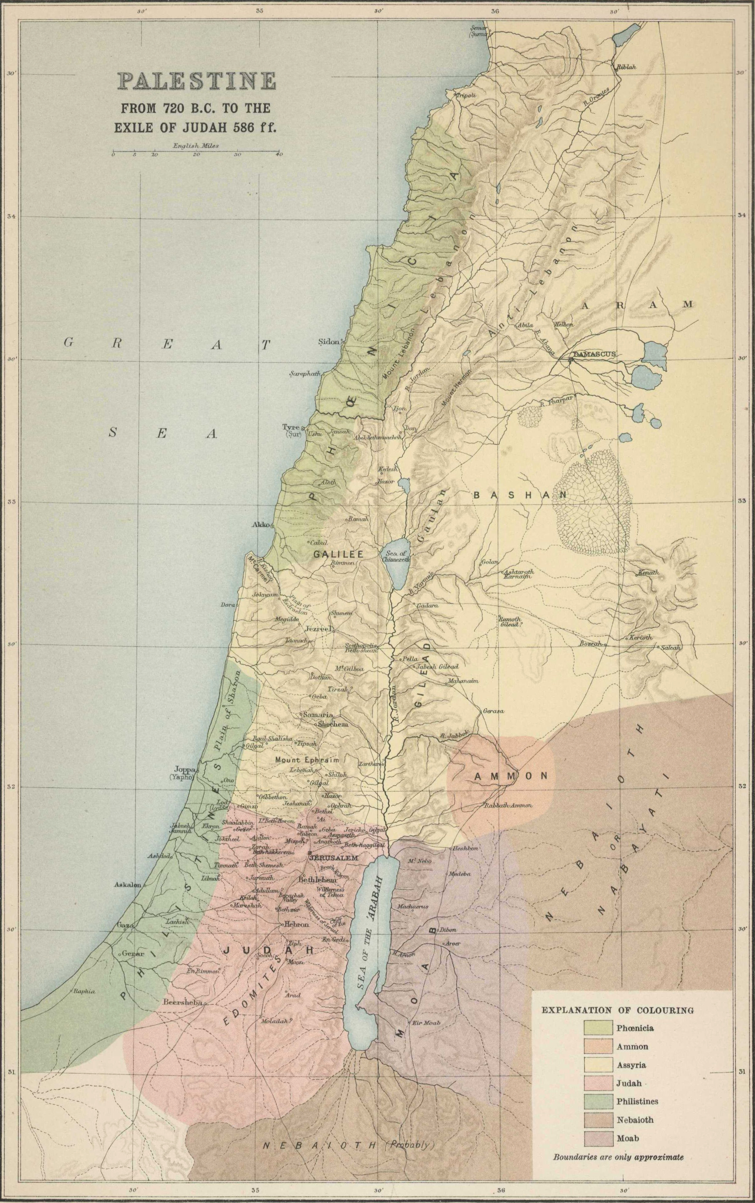 Late kingdom of Judah map