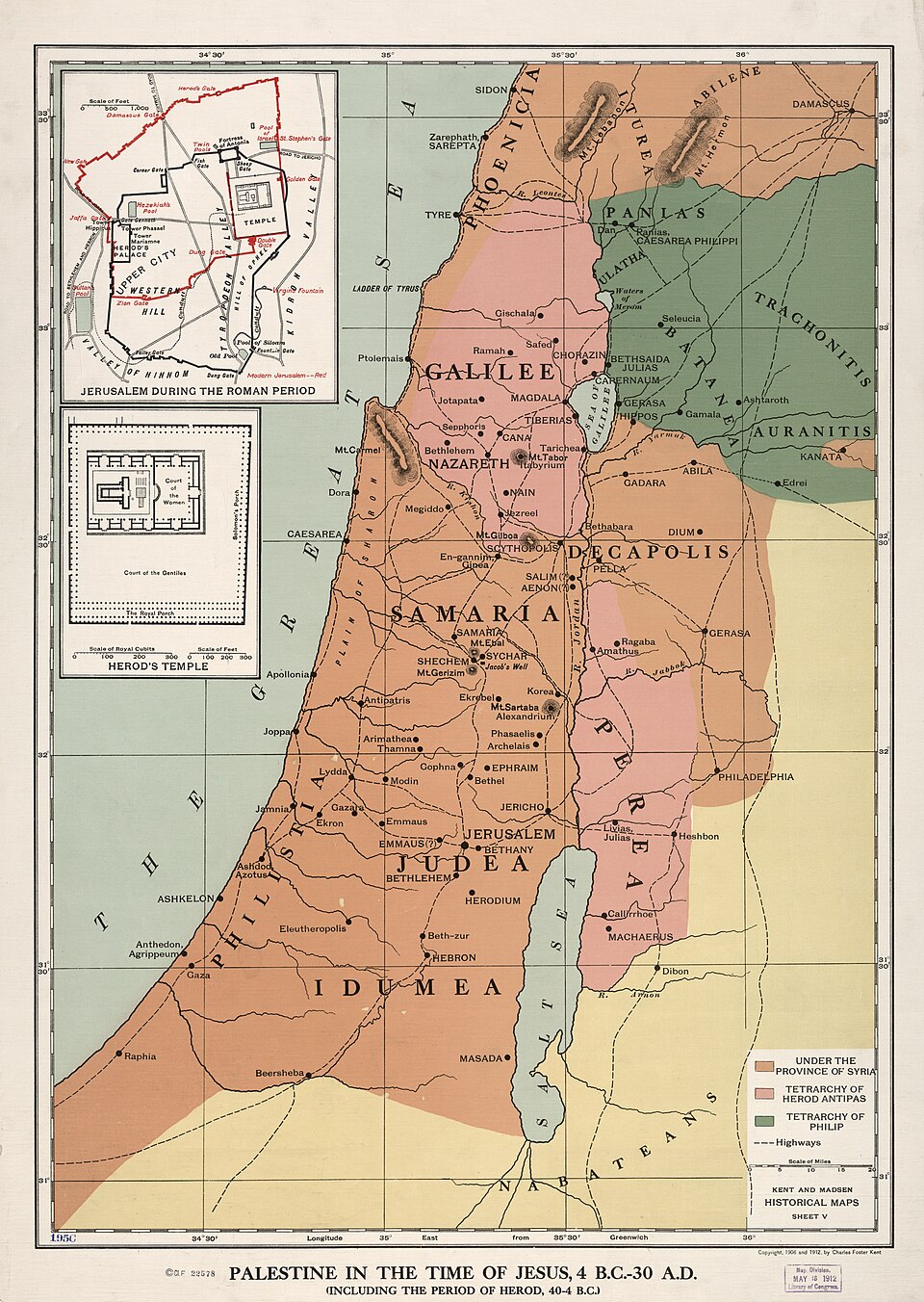 Palestine in the time of Jesus, 4 B.C.-30 A.D.