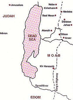 Ancient Moabite territory map