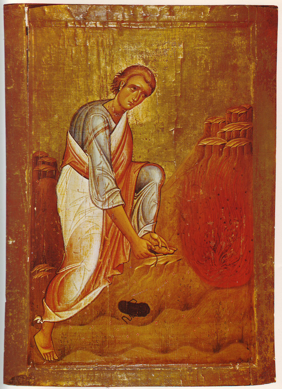 Moses before the burning bush