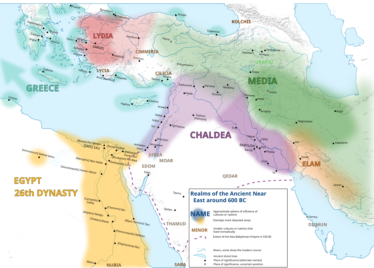 Near East around 600 BC