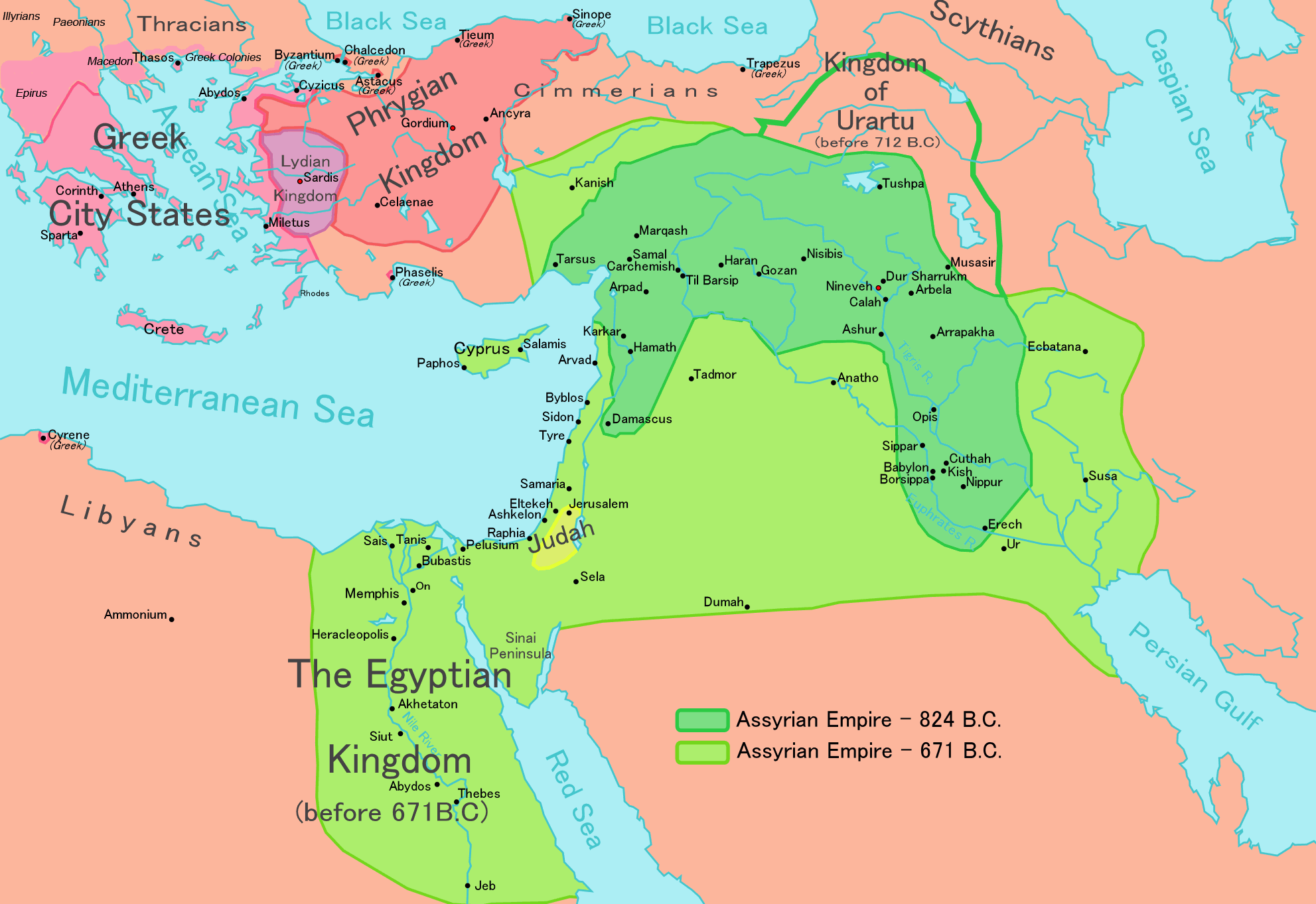 Neo-Assyrian Empire map