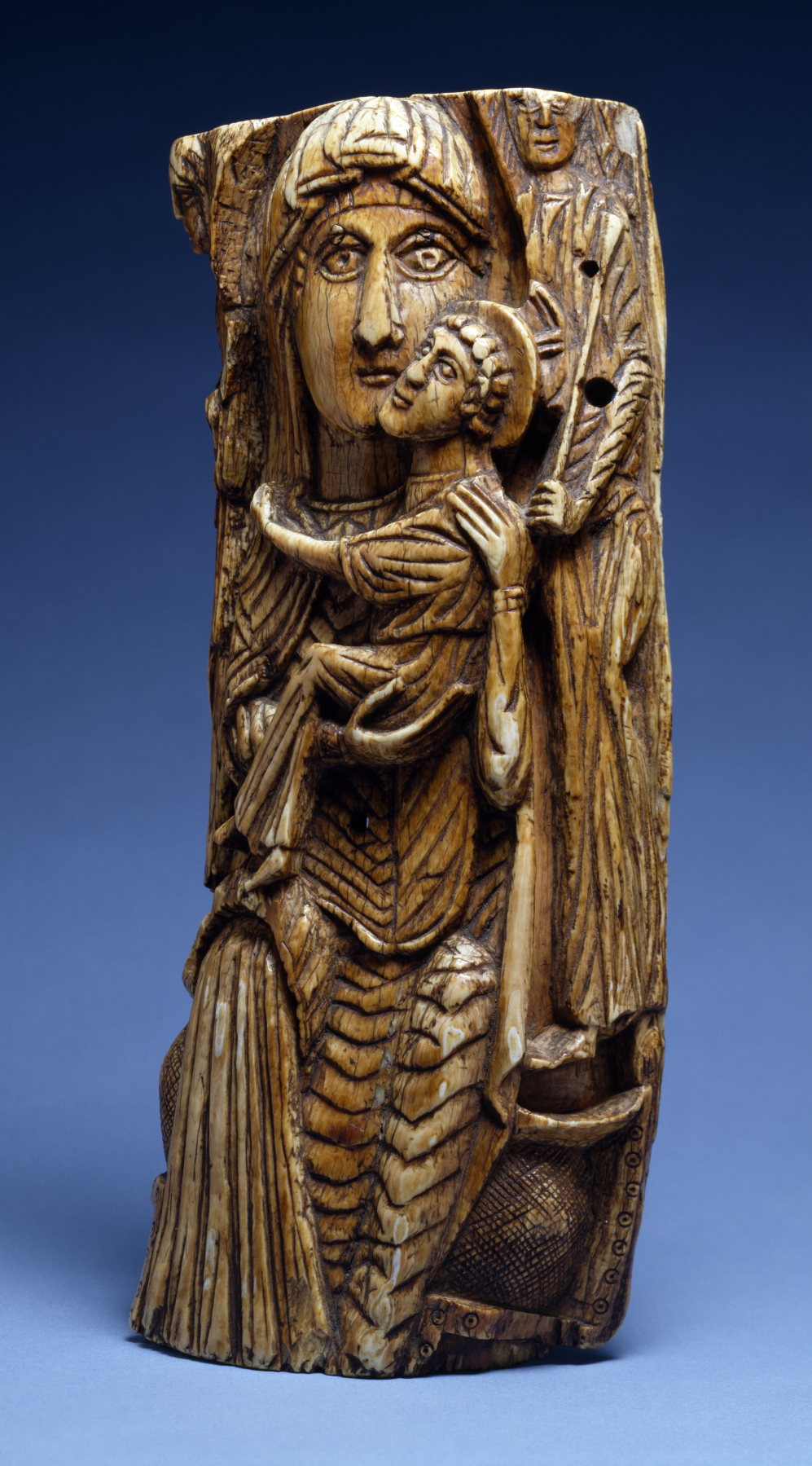 Coptic Virgin and Child, ivory devotional image