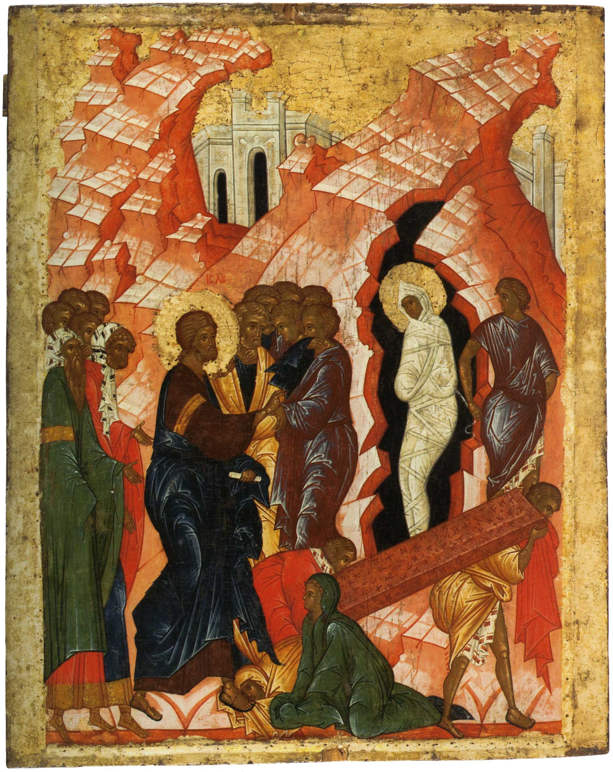 The Raising of Lazarus, fifteenth-century Novgorod icon