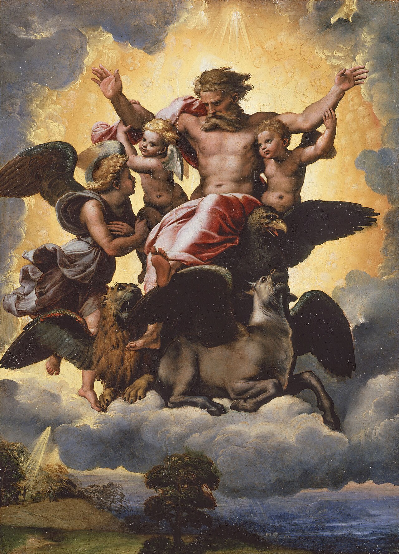 Raphael painting of Ezekiels vision