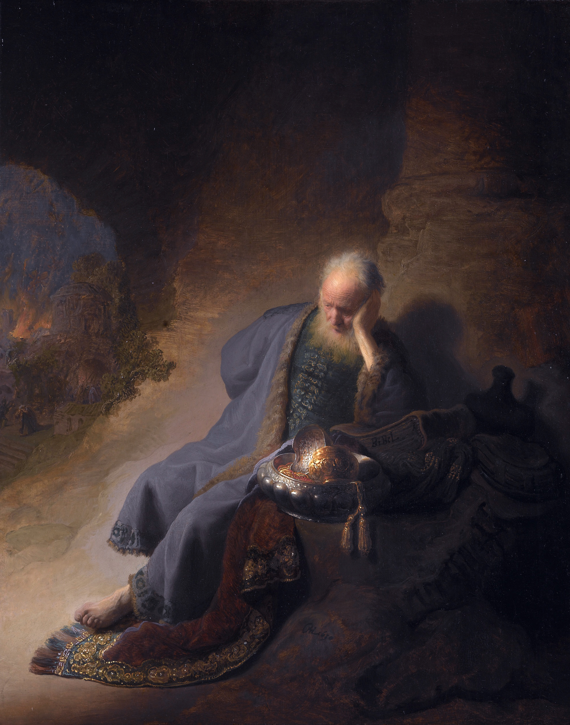 Rembrandt, Jeremiah Lamenting the Destruction of Jerusalem