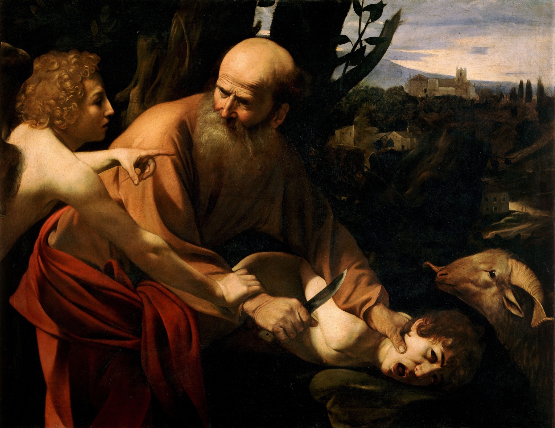 The Sacrifice of Isaac, Caravaggio, Uffizi