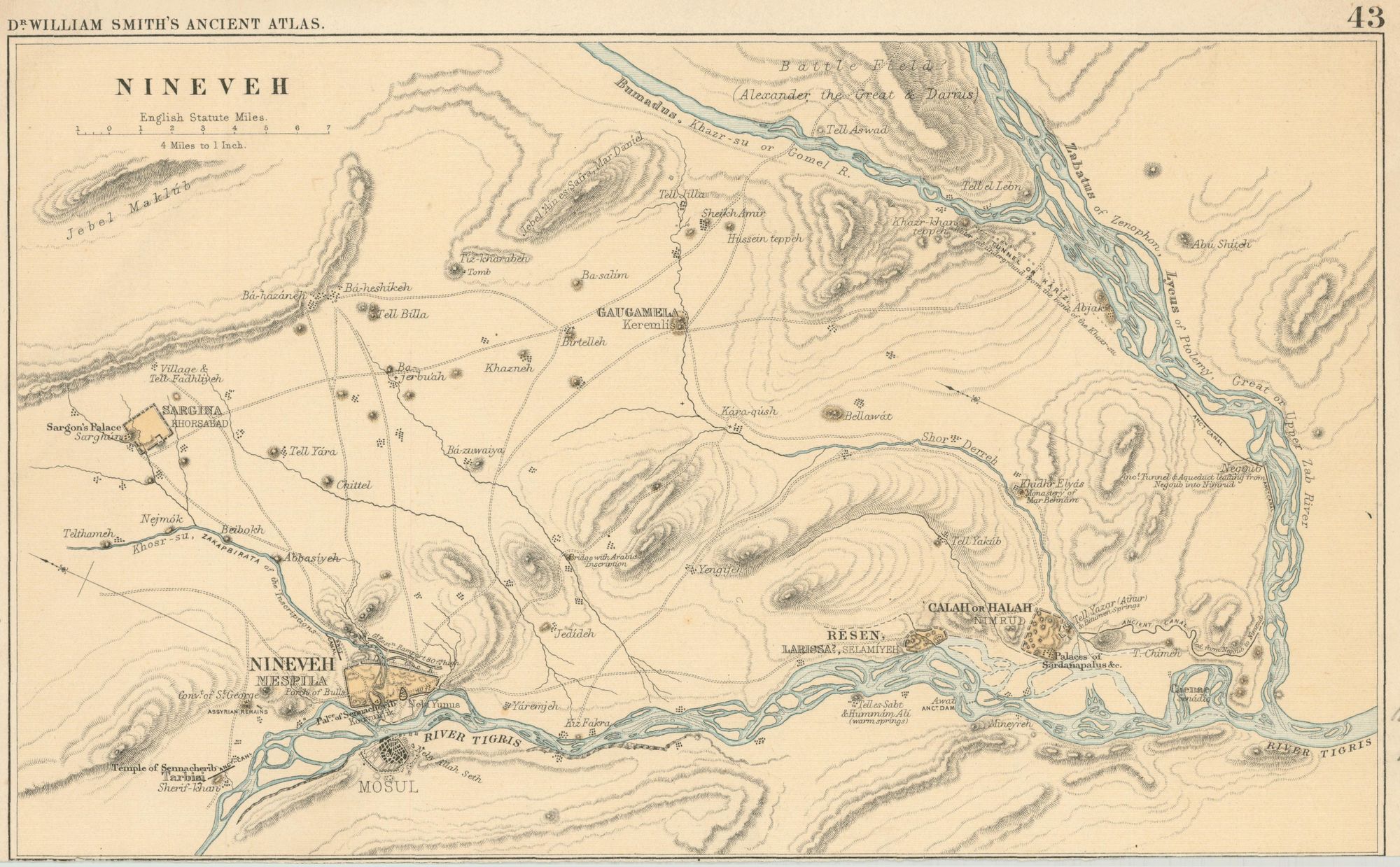 Plan of ancient Nineveh and the surrounding country