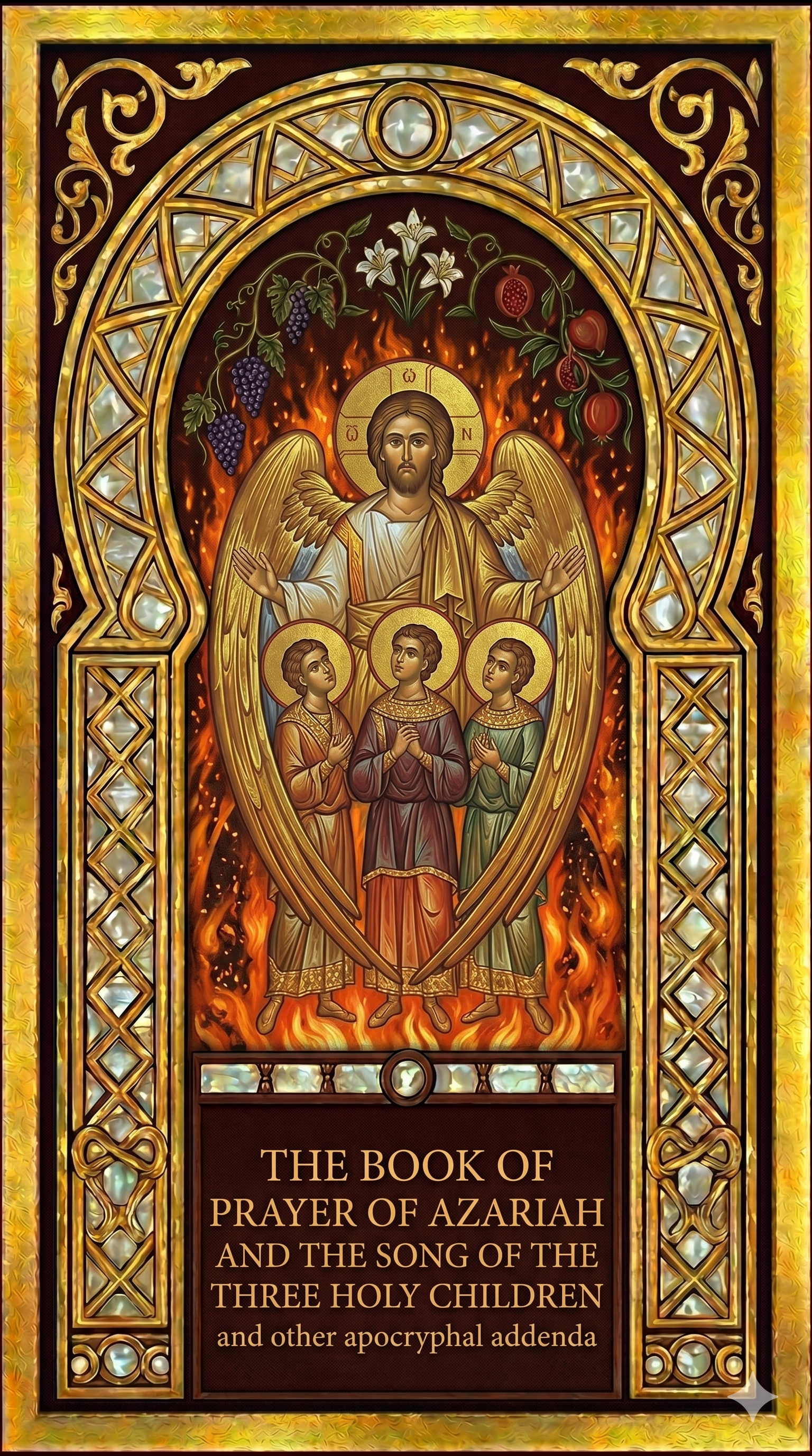 Three holy youths in the fire - manuscript cover - gemini
