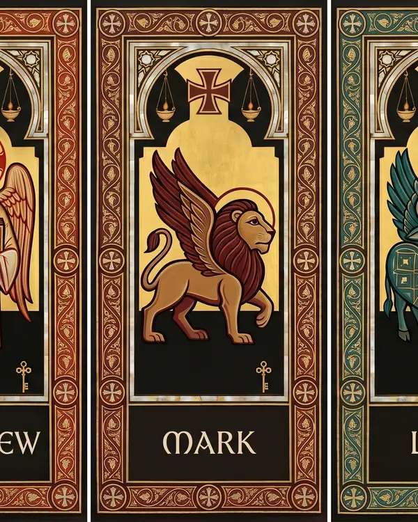 New Testament bookshelf artwork